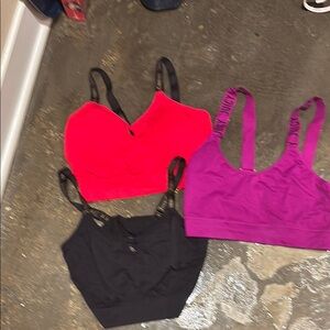 Juicy Couture Sports Bras - Black, Red, and Purple